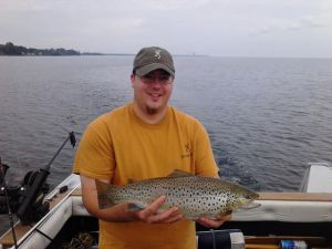 A nice brown trout caught in Mexico Bay on Lake Ontario